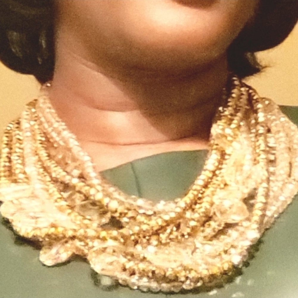 Sassy Jones Gold Statement Necklace with Intricate Detailing